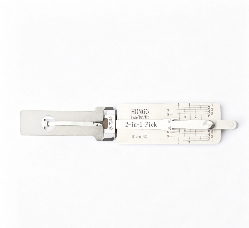Lishi HON66 2-in-1 Car Lock Key Reader Decoder Tool for Honda & Acura Vehicle Locks