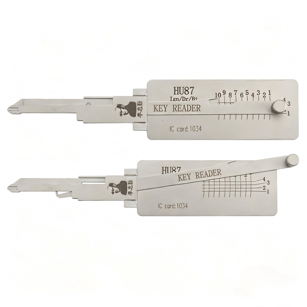 Lishi HU87 2-in-1 Key Reader Tool, Professional Locksmith Decoding Tool for Suzuki Vehicles