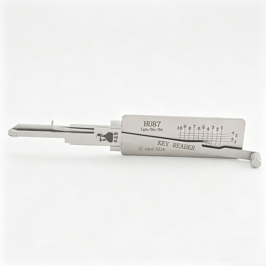 Lishi HU87 2-in-1 Key Reader Tool, Professional Locksmith Decoding Tool for Suzuki Vehicles