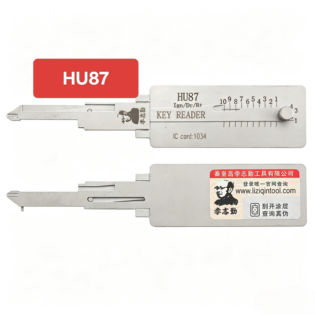 Lishi HU87 2-in-1 Key Reader Tool, Professional Locksmith Decoding Tool for Suzuki Vehicles