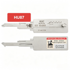 Lishi HU87 2-in-1 Key Reader Tool, Professional Locksmith Decoding Tool for Suzuki Vehicles