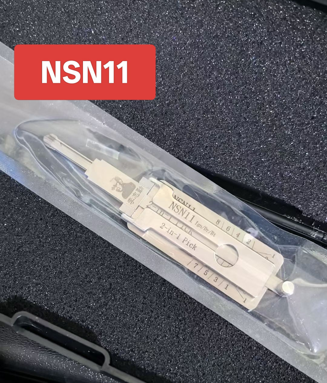 🔧 Lishi NSN11 2-in-1 Pick Tool, Professional Locksmith Decoding Tool for Nissan & Subaru Vehicles