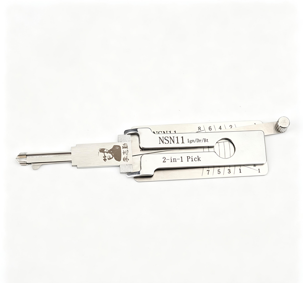 🔧 Lishi NSN11 2-in-1 Pick Tool, Professional Locksmith Decoding Tool for Nissan & Subaru Vehicles