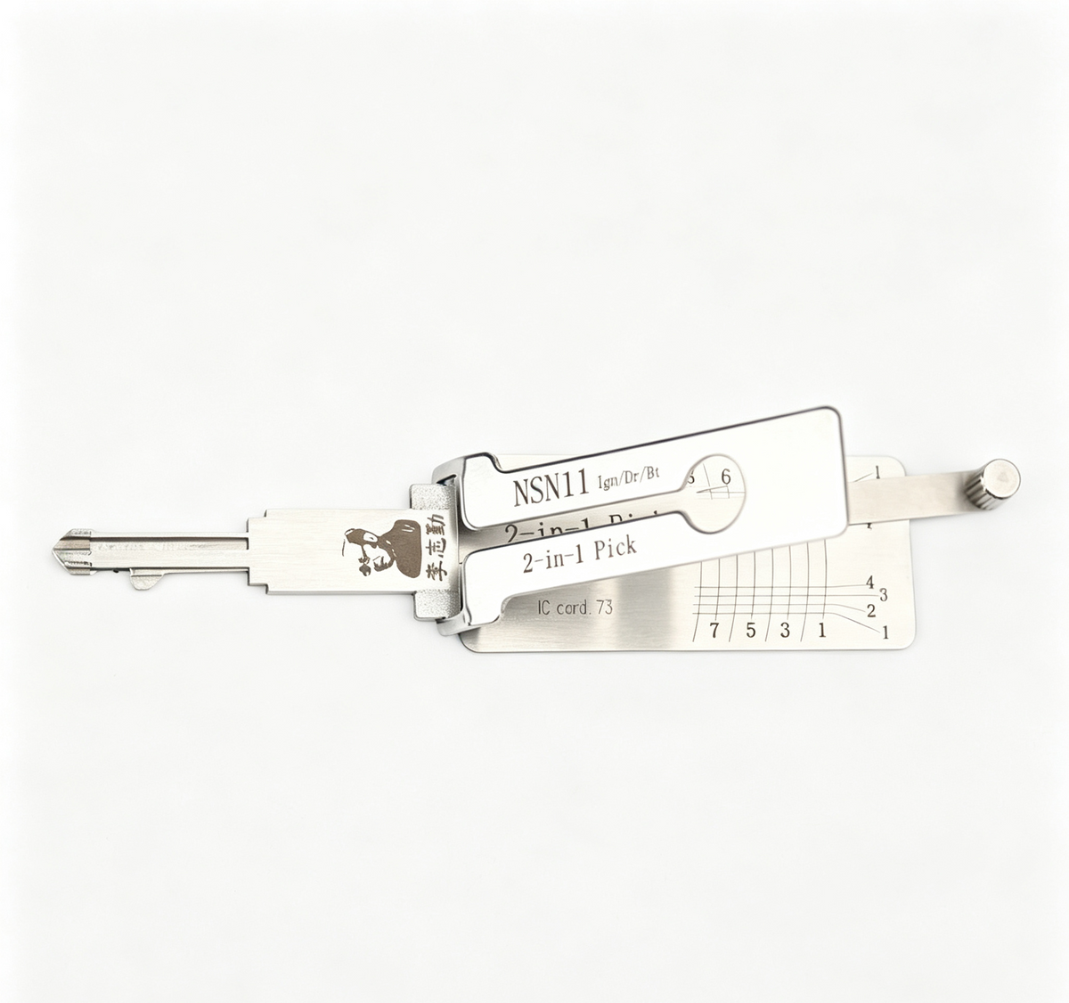 🔧 Lishi NSN11 2-in-1 Pick Tool, Professional Locksmith Decoding Tool for Nissan & Subaru Vehicles