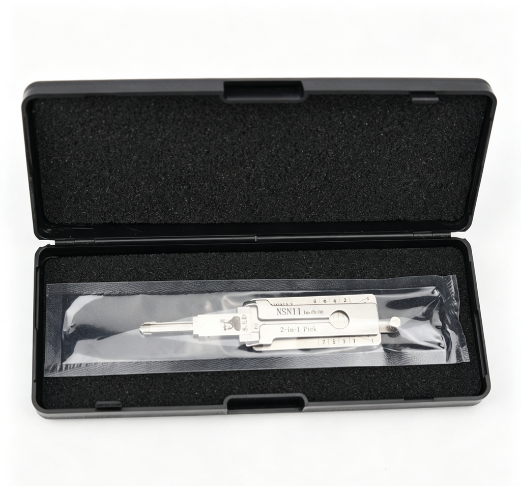 🔧 Lishi NSN11 2-in-1 Pick Tool, Professional Locksmith Decoding Tool for Nissan & Subaru Vehicles