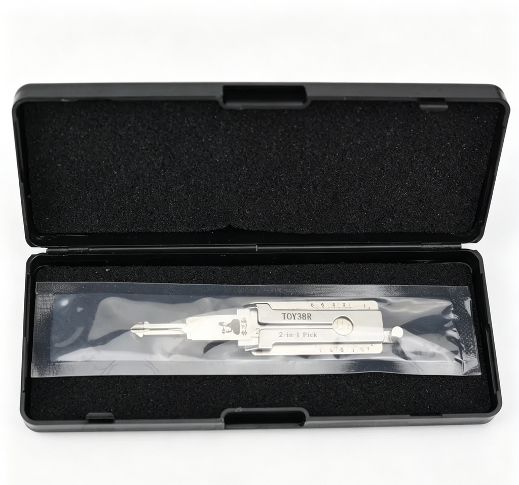 🔧 Lishi TOY38R 2-in-1 Pick Tool, Professional Locksmith Decoding Tool for Toyota Vehicles