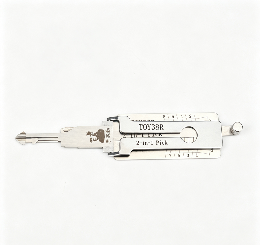 🔧 Lishi TOY38R 2-in-1 Pick Tool, Professional Locksmith Decoding Tool for Toyota Vehicles