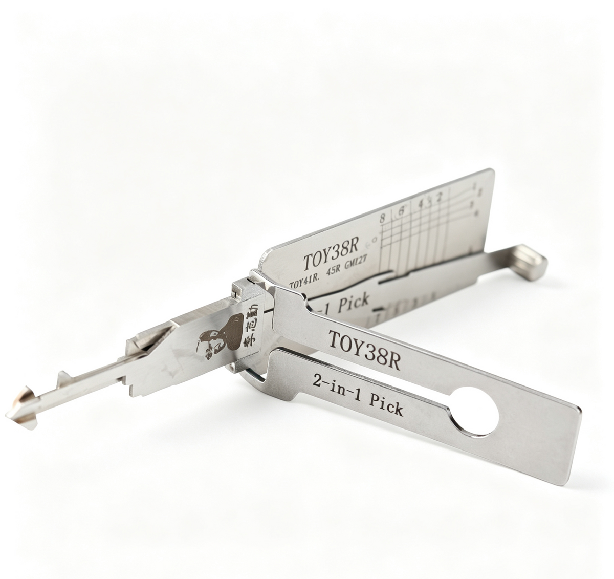 🔧 Lishi TOY38R 2-in-1 Pick Tool, Professional Locksmith Decoding Tool for Toyota Vehicles