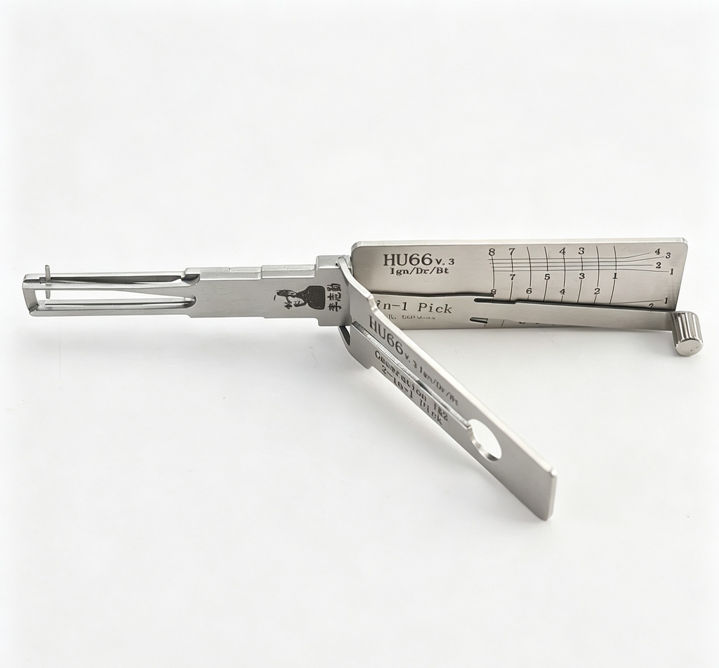 🔧Lishi HU66 V.3 2-in-1 Pick Tool, Professional Locksmith Decoding Tool for Volkswagen, Audi, Skoda & Porsche Vehicles