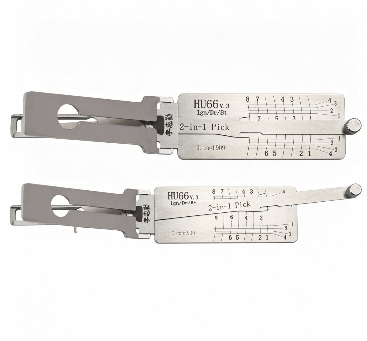 🔧Lishi HU66 V.3 2-in-1 Pick Tool, Professional Locksmith Decoding Tool for Volkswagen, Audi, Skoda & Porsche Vehicles