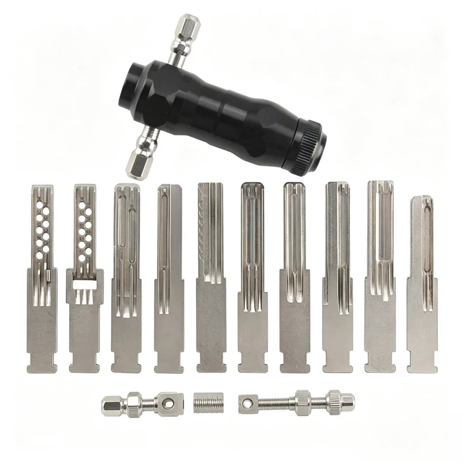 Speed Storm 10‑Piece Tin Foil Locksmith Tool Set, Professional Lock Repair Tools