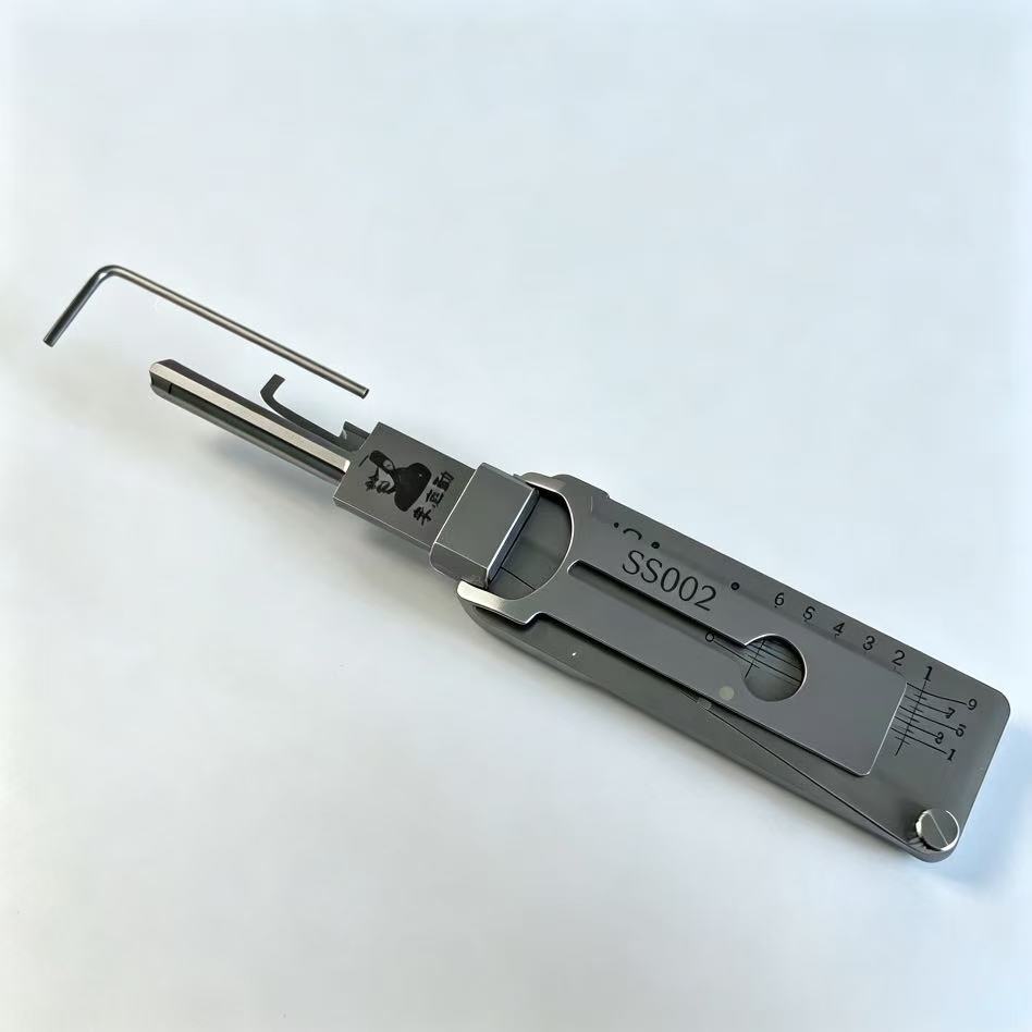 🔥 Lishi SS002 2-in-1 Lock Pick & Decoder Tool 🔧 Precision Stainless Steel Civil Locksmith Tool